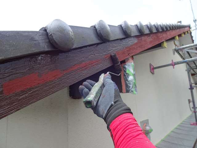 福岡県 宮若市 H様邸の 破風板塗装工事