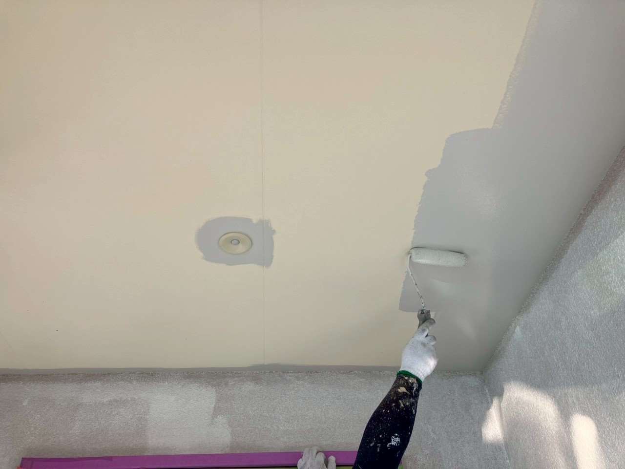 福岡県 北九州市 八幡西区 N様邸の 軒天塗装工事