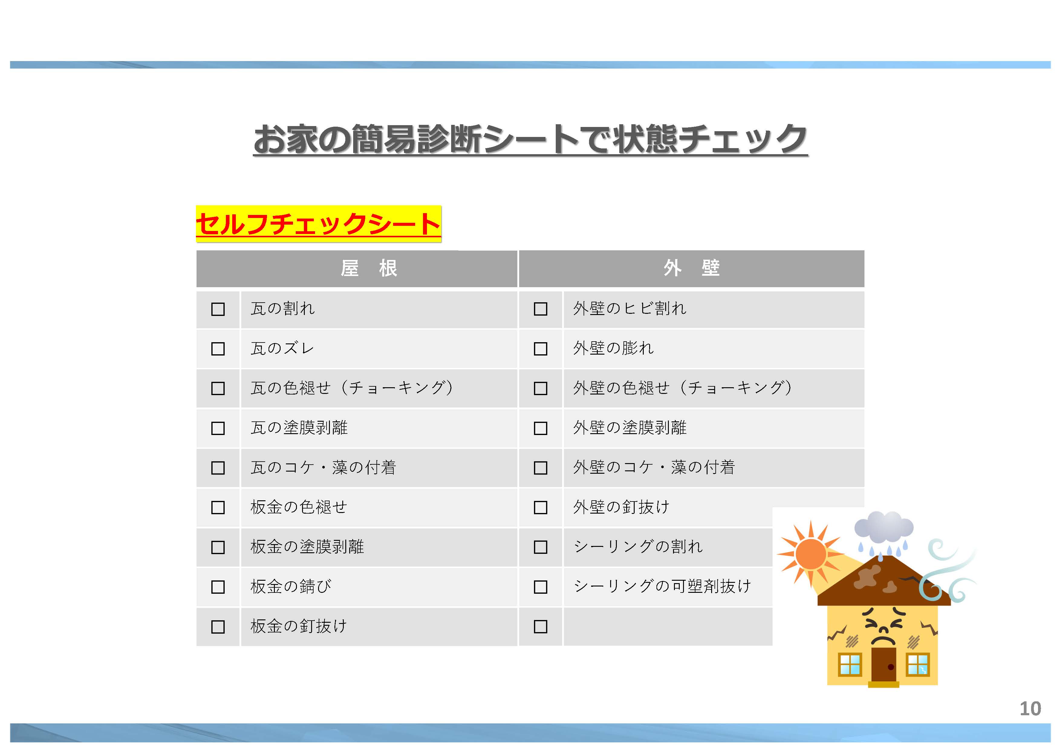 建物 の セルフチェック   ｜　福岡県 直方市 の 塗装本舗 絆ホームサービス