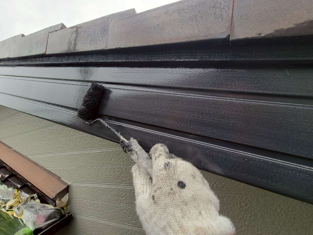 福岡県 鞍手郡 小竹町 K様邸の 破風板塗装工事