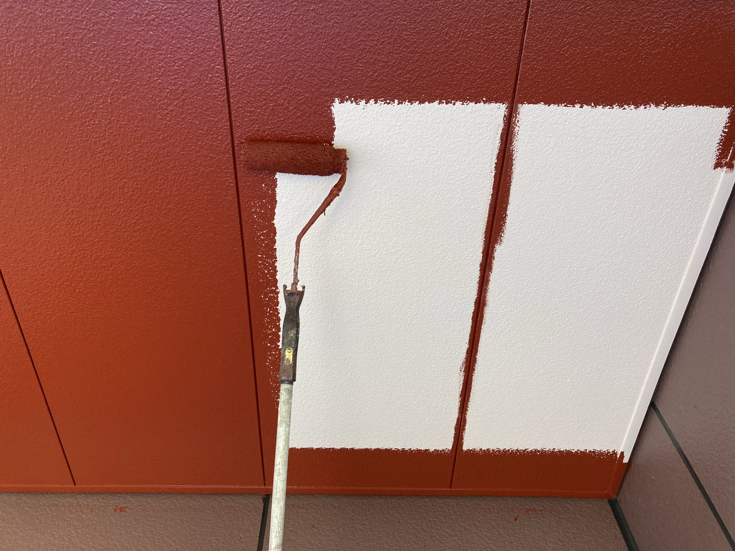 福岡県 田川郡  A様邸の 軒天塗装工事