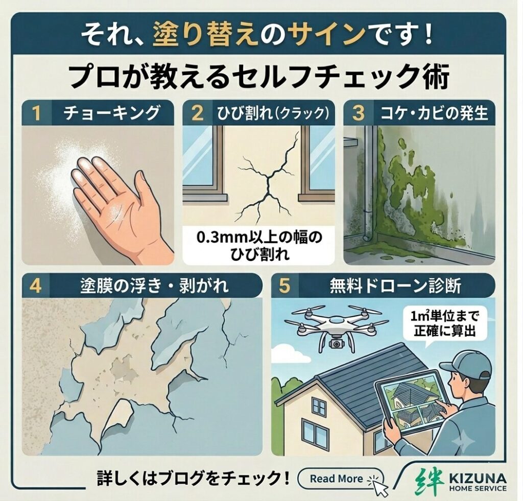 第2回：それ、塗り替えのサインです！プロが教える「失敗しない」セルフチェック術【塗装本舗絆ホームサービス】